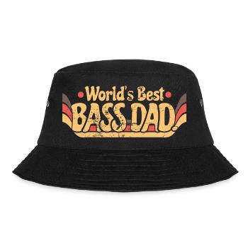 Der weltbeste Bass Dad Retro - Bucket Hat - Schwarz - Vorne - Lela (165cm)