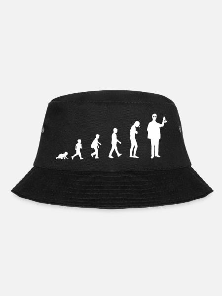 Evolution vom Baby zum Chemiker - Bucket Hat - Schwarz