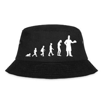 Evolution vom Baby zum Koch / Restaurant - Bucket Hat - Schwarz - Vorne - Lela (165cm)