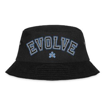 Clean Streetstyle Vintage/College Look - Bucket Hat - Schwarz - Vorne - Lela (165cm)
