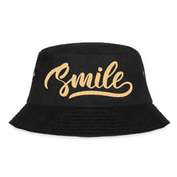 Orange smile funny selflove day party - Bucket Hat - black - Front - Lela (165cm)