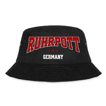 Ruhrpott Lettering – Germany Urban College Style - Bucket Hat - black - Front - Lela (165cm)