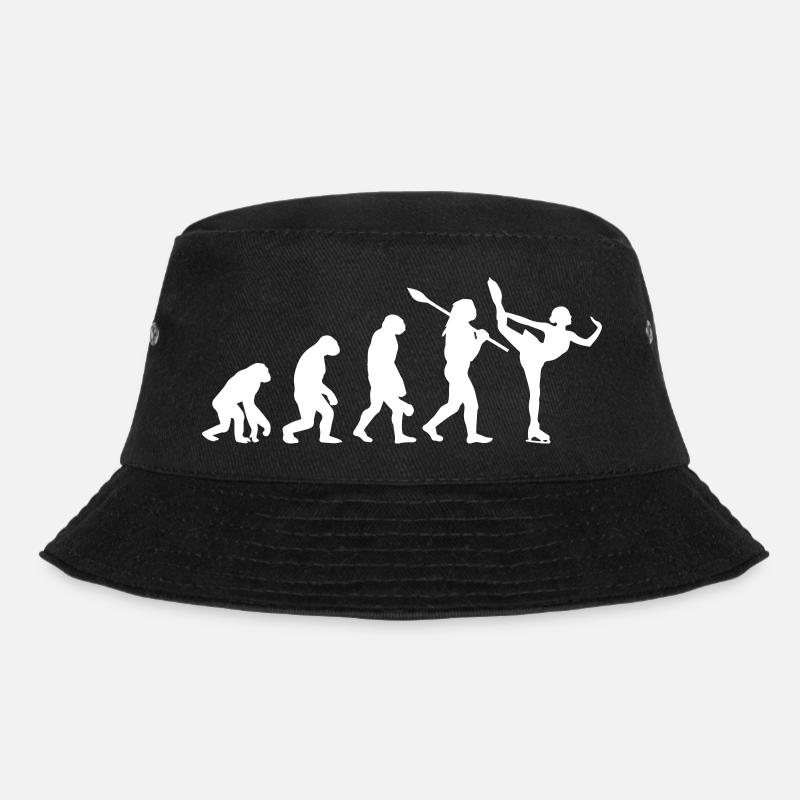 Entwicklung des Mannes, Eiskunstlauf-Mädchen, Eislauf-Mädchen - Bucket Hat - Schwarz