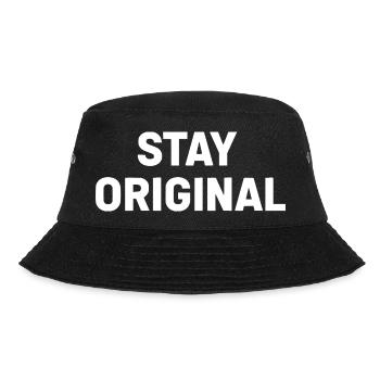 Stay Original Lettering – Contrast Print - Bucket Hat - black - Front - Lela (165cm)