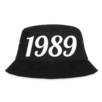 1989 Vintage 1989 Retro Geburtstag 1989 Geschenk - Bucket Hat - Schwarz - Vorne - Lela (165cm)