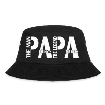 Papa The Man The Myth The Legend The Hero - Bucket Hat - black - Front - Lela (165cm)
