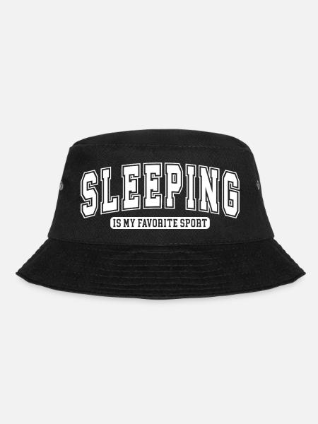 Schlaf ist mein Lieblingssport Spaß Humor Lustig - Bucket Hat - Schwarz