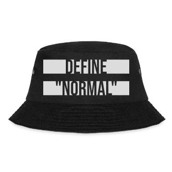 Define Normal Funny Sarcastic Definition Graphic - Bucket Hat - black - Front - Lela (165cm)
