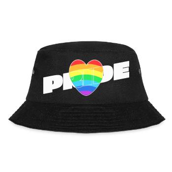 Pride Herz - Regenbogen Design - Bucket Hat - Schwarz - Vorne - Lela (165cm)