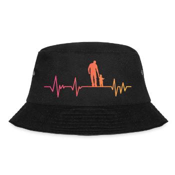 Father and Son Heartbeat Gift Dad Son - Bucket Hat - black - Front - Lela (165cm)