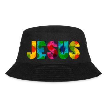 Jesus - Colourful - Bucket Hat - Schwarz - Vorne - Lela (165cm)