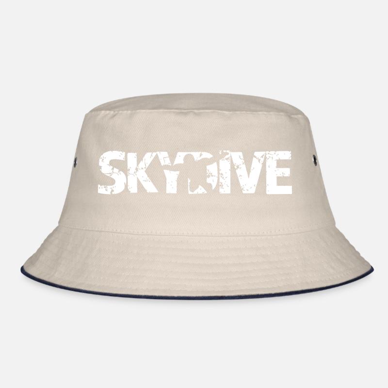 Skydive silhouette Bucket Hat