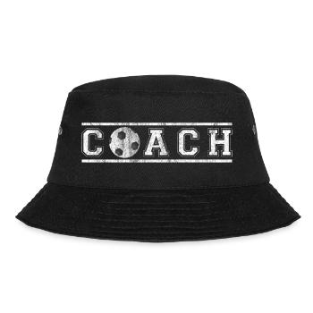 Fußball Trainer Fußballmannschaft Fußball Coach - Bucket Hat - Schwarz - Vorne - Lela (165cm)