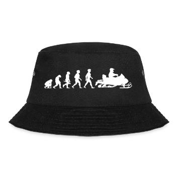 Evolution Schneemobil Motorschlitten Winter - Bucket Hat - Schwarz - Vorne - Lela (165cm)
