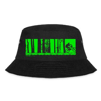 MTB mountain biker forest - Bucket Hat - black - Front - Lela (165cm)