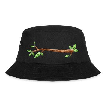 branch tree drawing leaf - Bucket Hat - black - Front - Lela (165cm)