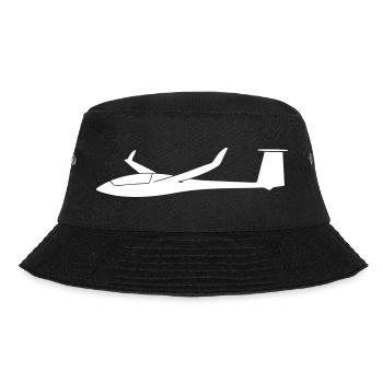 ventus segelflugzeug weiß - Bucket Hat - Schwarz - Vorne - Lela (165cm)
