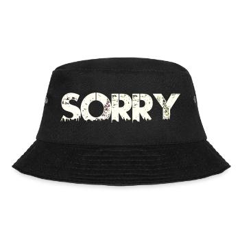 s tut mir leid, - Bucket Hat - Schwarz - Vorne - Lela (165cm)