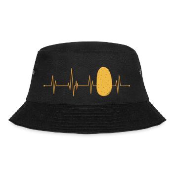 Kartoffel Herzschlag Puls Ekg - Bucket Hat - Schwarz - Vorne - Lela (165cm)
