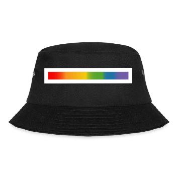 LGBT lgbtqi queer Regenbogen Balken - Bucket Hat - Schwarz - Vorne - Lela (165cm)