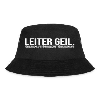 leiter geil chef boss new teamleiter führungskraft - Bucket Hat - Schwarz - Vorne - Lela (165cm)