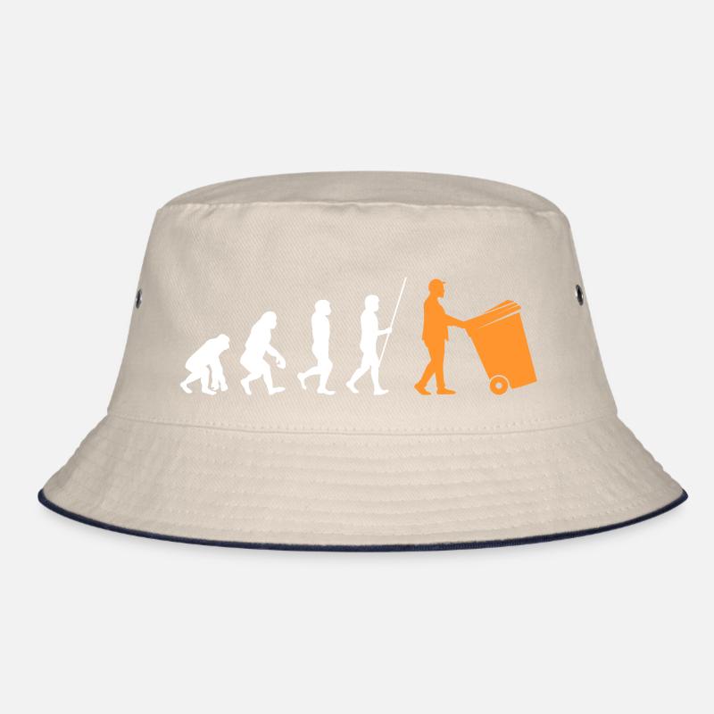 Evolution Müllmann Müllabfuhr Entwicklung Geschenk Bucket Hat