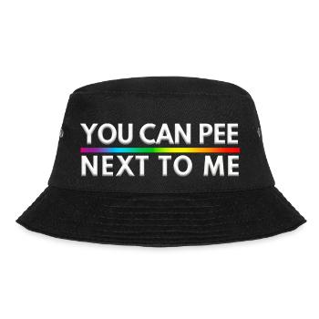Sie können neben mir pinkeln LGBTQ Pride Month - Bucket Hat - Schwarz - Vorne - Lela (165cm)