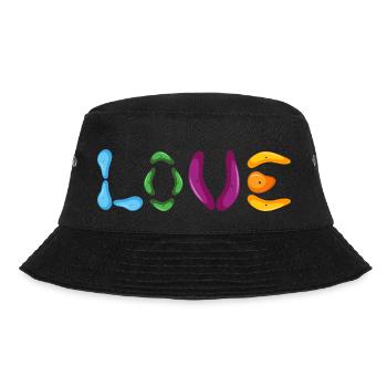 bouldering boulder rocks free climbing love - Bucket Hat - black - Front - Lela (165cm)