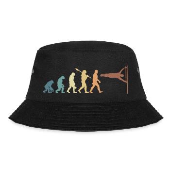 Evolution of man Calisthenics Retro Vintage - Bucket Hat - black - Front - Lela (165cm)
