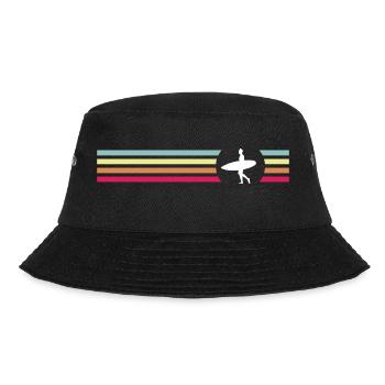 Surfing Surfboard Surfer Geschenksidee - Bucket Hat - Schwarz - Vorne - Lela (165cm)