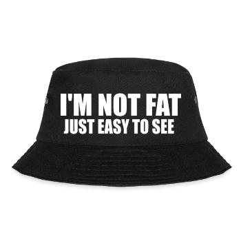 Leicht zu sehendes lustiges Zitat - Bucket Hat - Schwarz - Vorne - Lela (165cm)