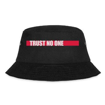 trust no one Zitat - Bucket Hat - Schwarz - Vorne - Lela (165cm)