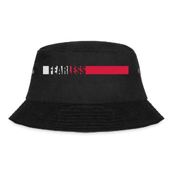 fearless Text Quote Design - Bucket Hat - black - Front - Lela (165cm)