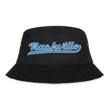 Nashville Script mit Schwunglinie - Bucket Hat - Schwarz - Vorne - Lela (165cm)