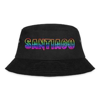 santiago rs regenbogen - Bucket Hat - Schwarz - Vorne - Lela (165cm)
