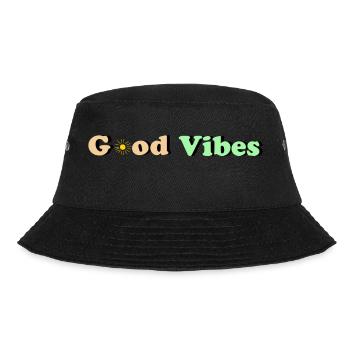 Good Vibes - Bucket Hat - Schwarz - Vorne - Lela (165cm)