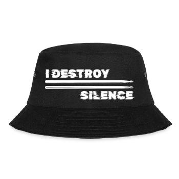 Battery, I destroy the silence - Bucket Hat - black - Front - Lela (165cm)