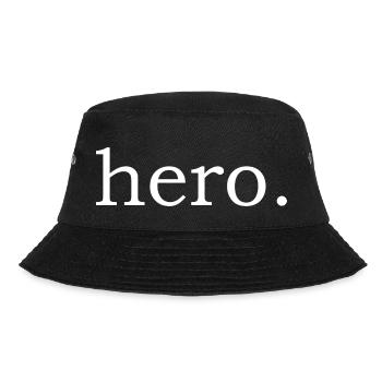 Hero Held Dad Vatertag Papa Geschenkidee - Bucket Hat - Schwarz - Vorne - Lela (165cm)