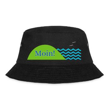 Moin! - Bucket Hat - Schwarz - Vorne - Lela (165cm)