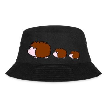 igel family - Bucket Hat - Schwarz - Vorne - Lela (165cm)