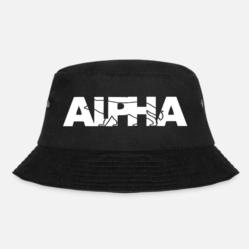 ALPHA WOLF - Bucket Hat - black