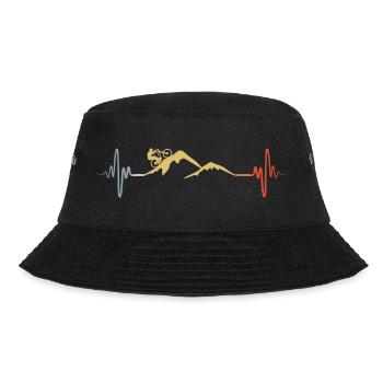Mountainbikefahrer Herzschlag - Bucket Hat - Schwarz - Vorne - Lela (165cm)