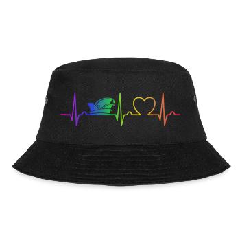 Courbe de coeur - Casquette de fou - Arc-en-ciel - Carnaval - Bob - noir - Devant - Lela (165cm)