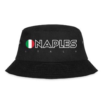 Naples Flag Circle Typography - Bucket Hat - black - Front - Lela (165cm)