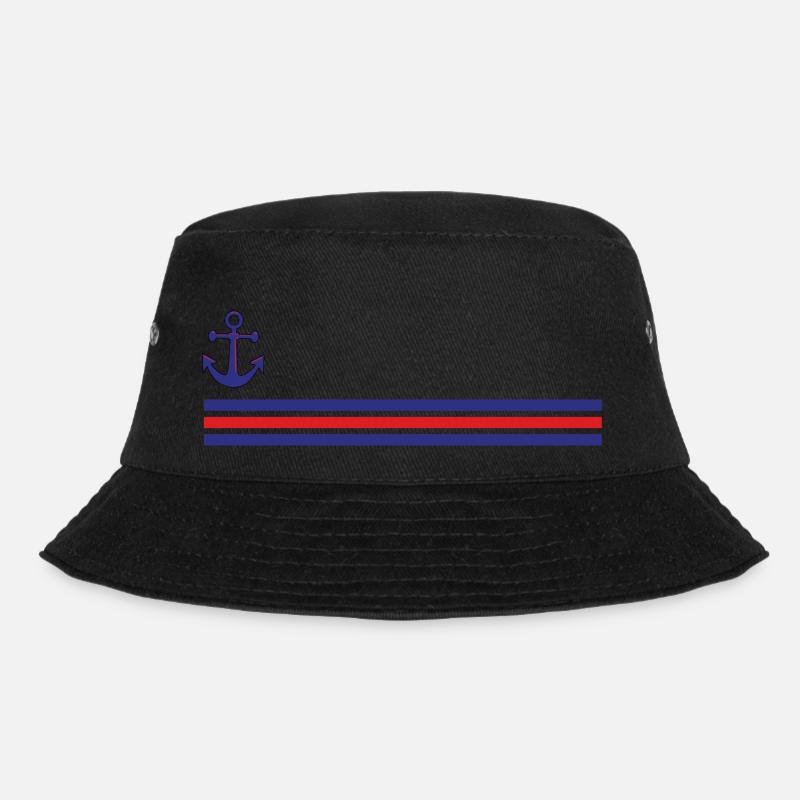 Matrosen-Anker - Bucket Hat - Schwarz