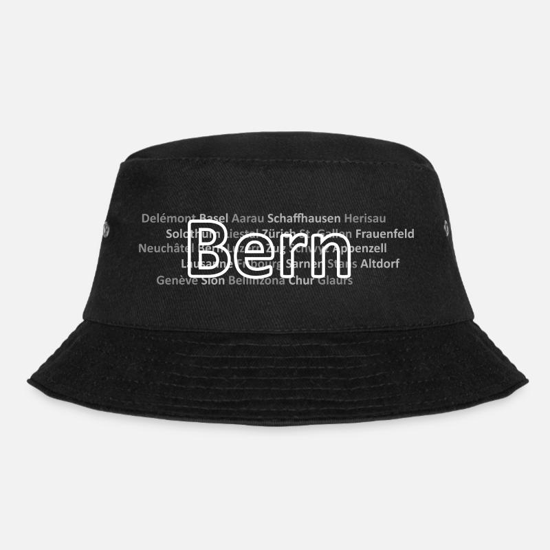 Schweizer Städte Bern - Bucket Hat - Schwarz