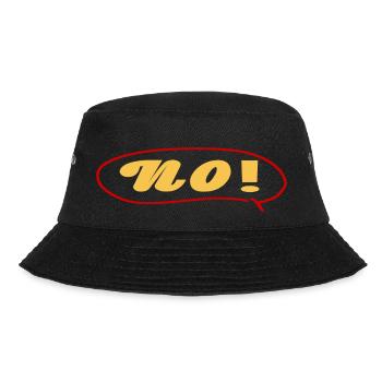 No with speech bubble - Bucket Hat - black - Front - Lela (165cm)