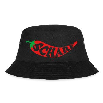 Chili Hot Scharf - Bucket Hat - Schwarz - Vorne - Lela (165cm)