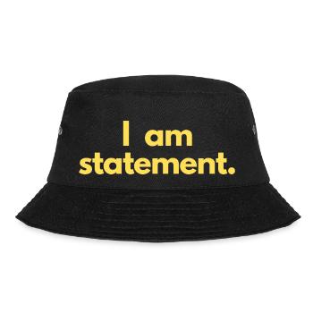 statement txt yellow - Bucket Hat - black - Front - Lela (165cm)