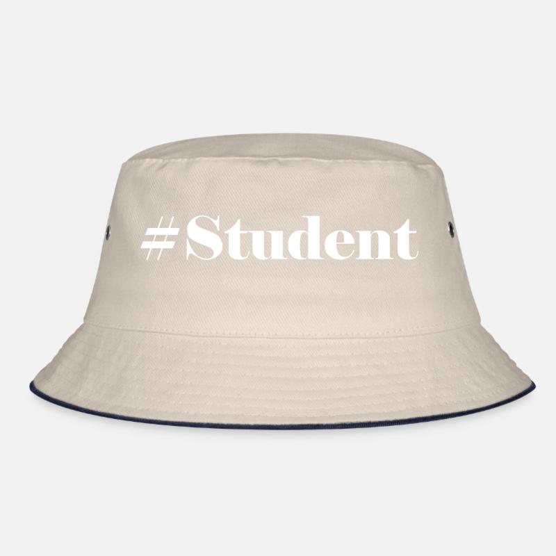 #Student Logo Weiß Bucket Hat